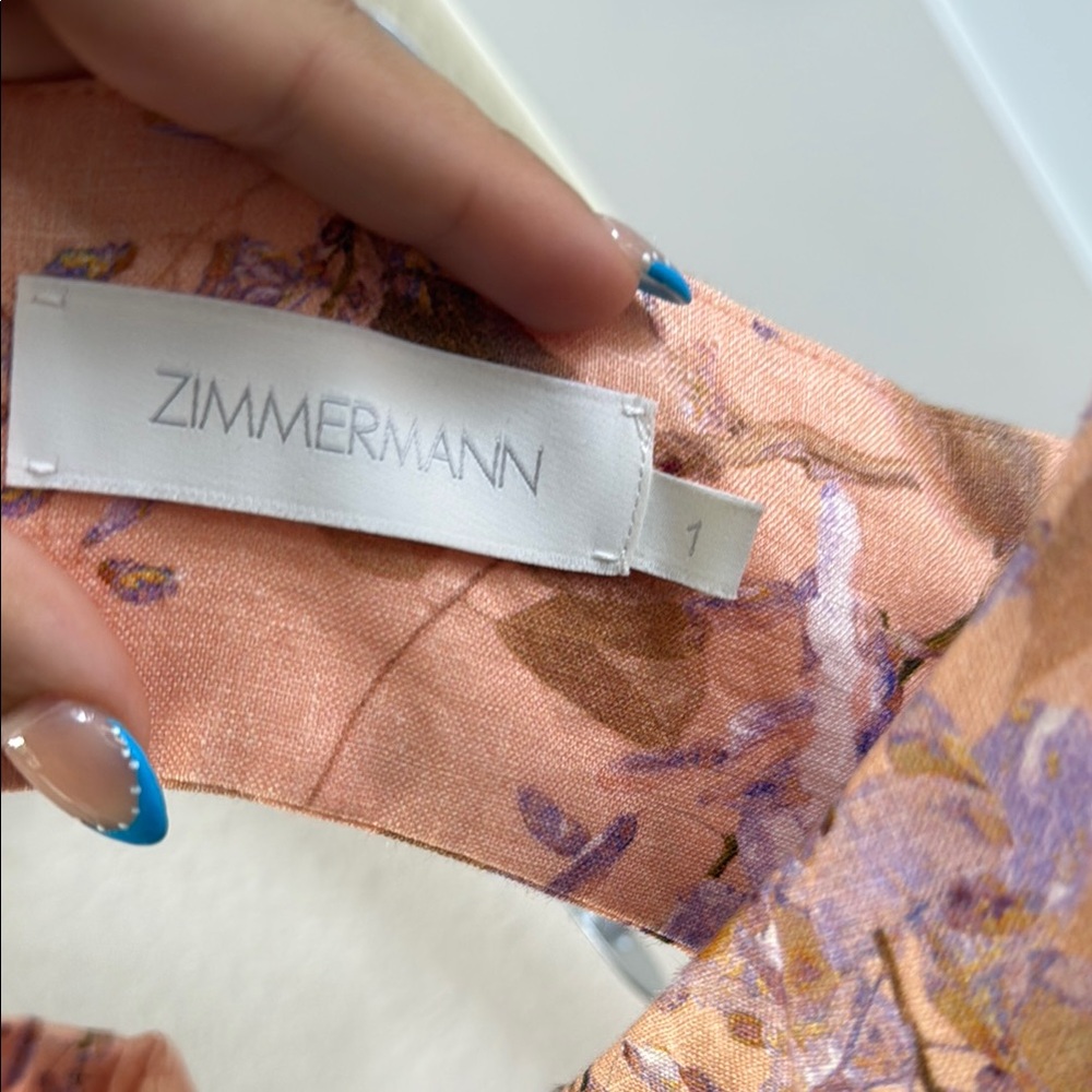 Zimmermann Pink and Gold Spaghetti Strap Sundress - Picture 2 of 4